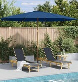 VidaXL Parasol met houten paal 350 cm blauw