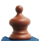 VidaXL Parasol met houten paal 350 cm blauw