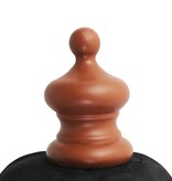 VidaXL Parasol met houten paal 350 cm zwart