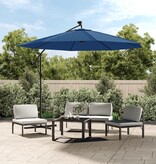 VidaXL Zweefparasol met LED en stalen paal 300 cm azuurblauw