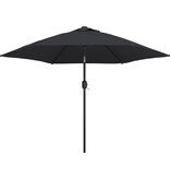 VidaXL Parasol met LED-verlichting en stalen paal 300 cm zwart