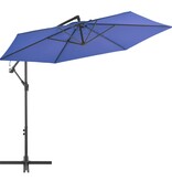VidaXL Zweefparasol met aluminium paal 300 cm blauw