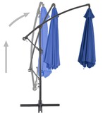 VidaXL Zweefparasol met aluminium paal 300 cm blauw
