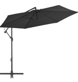 VidaXL Zweefparasol met aluminium paal 300 cm zwart