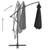 VidaXL Zweefparasol met aluminium paal 300 cm zwart