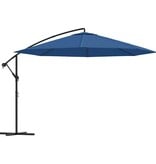 VidaXL Zweefparasol met aluminium paal 350 cm blauw