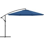 VidaXL Zweefparasol met aluminium paal 350 cm blauw