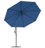 VidaXL Zweefparasol met aluminium paal 350 cm blauw