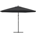 VidaXL Zweefparasol met aluminium paal 350 cm zwart