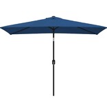 VidaXL Parasol met metalen paal 300x200 cm azuurblauw