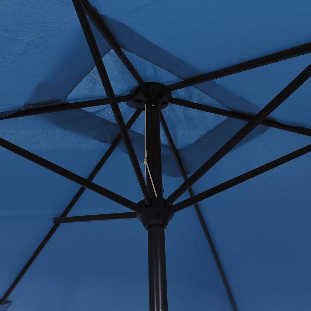 VidaXL Parasol met metalen paal 300x200 cm azuurblauw