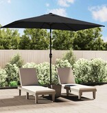 VidaXL Parasol met metalen paal 300x200 cm zwart