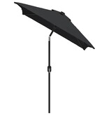 VidaXL Parasol met metalen paal 300x200 cm zwart