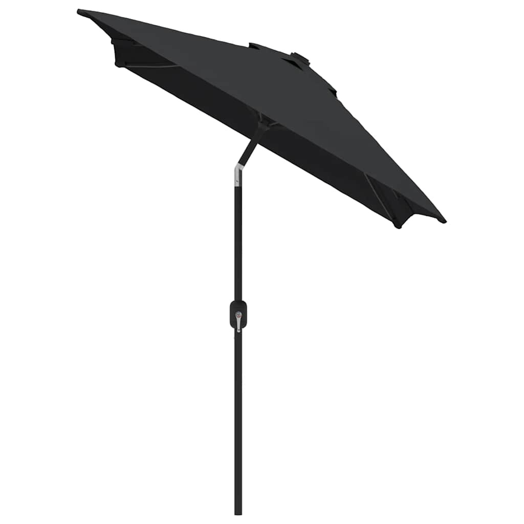 VidaXL Parasol met metalen paal 300x200 cm zwart