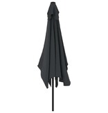 VidaXL Parasol met metalen paal 300x200 cm zwart