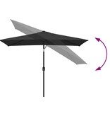 VidaXL Parasol met metalen paal 300x200 cm zwart