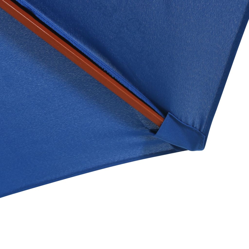 VidaXL Parasol met houten paal 300x258 cm blauw