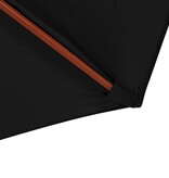 VidaXL Parasol met houten paal 300x258 cm zwart