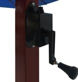 VidaXL Zweefparasol met houten paal 400x300 cm blauw