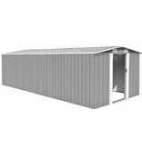 VidaXL Tuinschuur 257x580x181 cm metaal grijs
