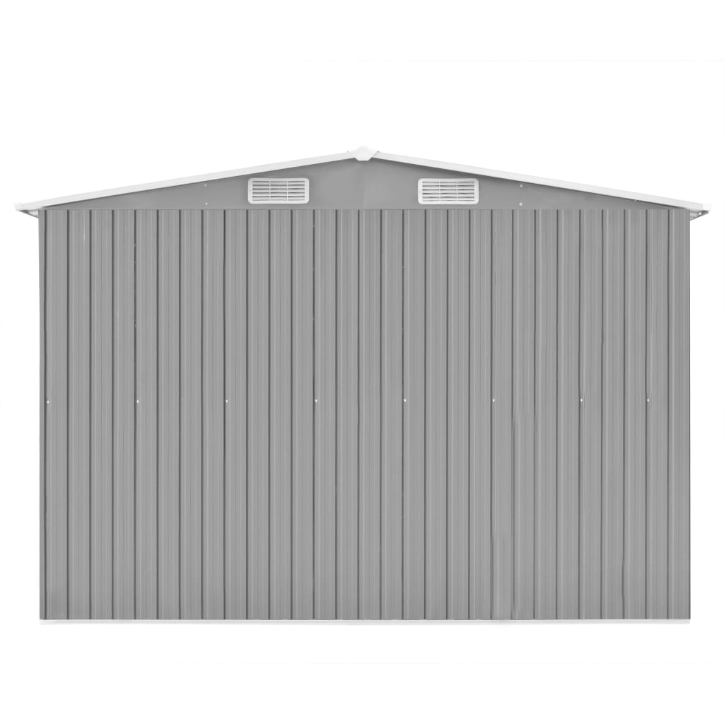 VidaXL Tuinschuur 257x580x181 cm metaal grijs