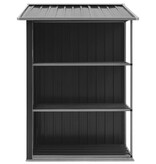 VidaXL Tuinschuur met rek 205x130x183 cm ijzer antraciet