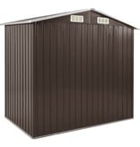 VidaXL Tuinschuur met rek 205x130x183 cm ijzer bruin