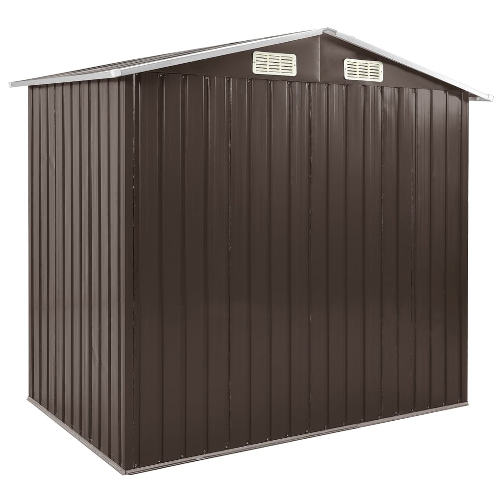 VidaXL Tuinschuur met rek 205x130x183 cm ijzer bruin
