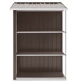 VidaXL Tuinschuur met rek 205x130x183 cm ijzer bruin