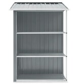 VidaXL Tuinschuur met rek 205x130x183 cm ijzer grijs