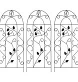 VidaXL Plantenklimrekken 3 st 40x100 cm ijzer zwart