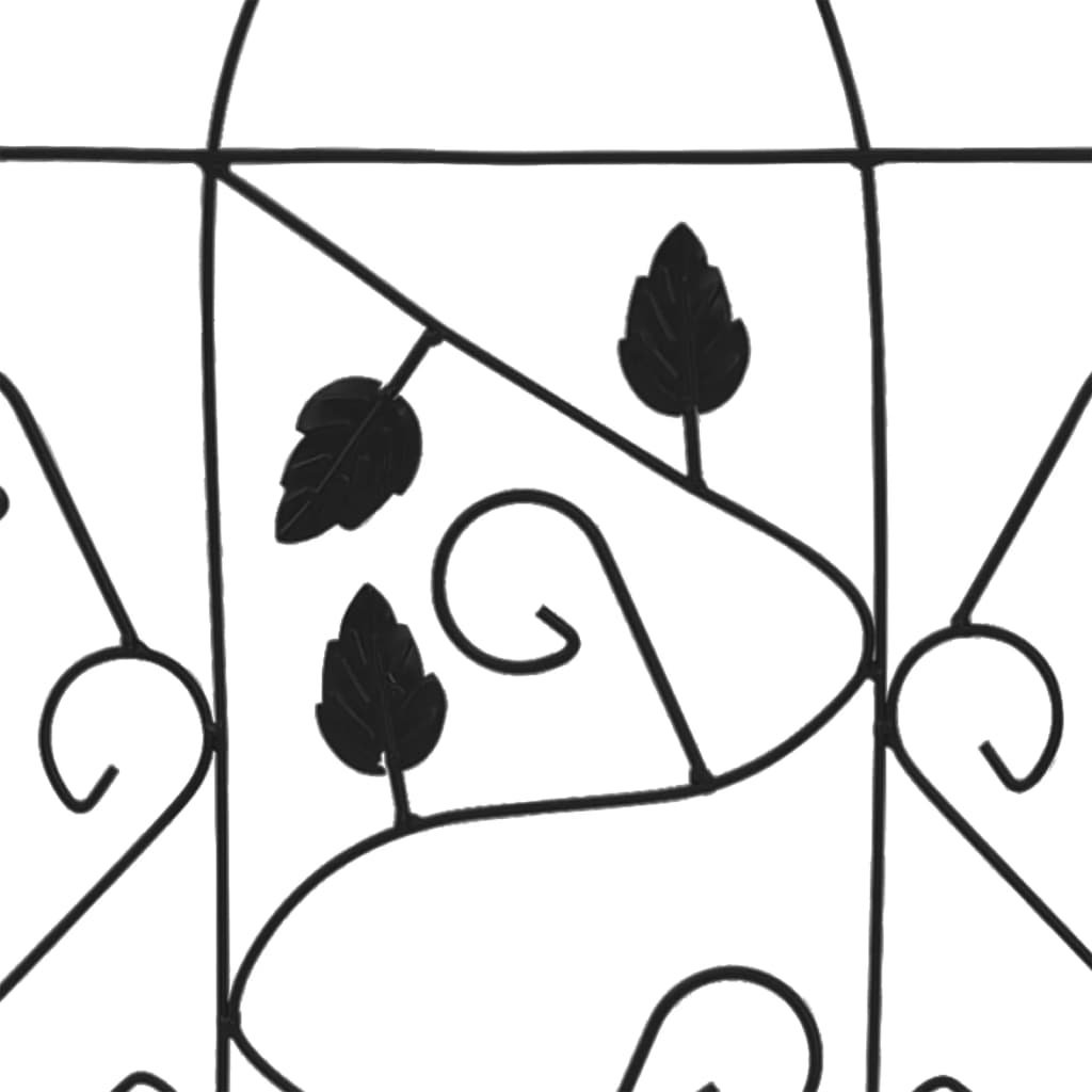 VidaXL Plantenklimrekken 3 st 40x100 cm ijzer zwart