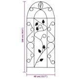 VidaXL Plantenklimrekken 3 st 40x100 cm ijzer zwart