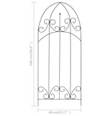 VidaXL Plantenklimrekken 3 st 40x100 cm ijzer zwart