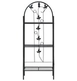 VidaXL Plantenrek 3-laags 52x28x128 cm ijzer zwart
