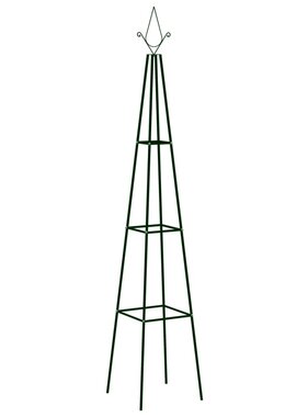 VidaXL Plantenklimrekken 2 st 35x35x195 cm ijzer donkergroen