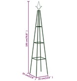 VidaXL Plantenklimrekken 2 st 35x35x195 cm ijzer donkergroen