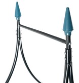 VidaXL Tuinboog 142x37x275 cm ijzer donkergroen