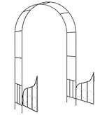 VidaXL Tuinboog met hek 138x40x238 cm ijzer zwart
