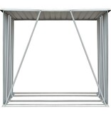 VidaXL Haardhoutschuur 163x83x154 cm gegalvaniseerd staal antraciet