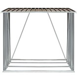 VidaXL Haardhoutschuur 163x83x154 cm gegalvaniseerd staal bruin