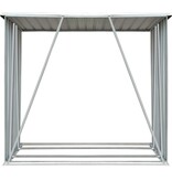 VidaXL Haardhoutschuur 163x83x154 cm gegalvaniseerd staal groen