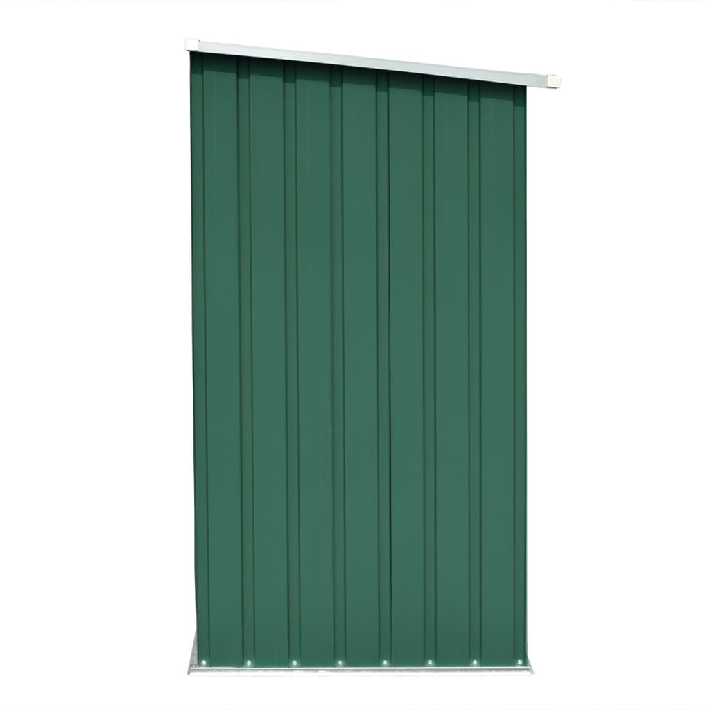 VidaXL Haardhoutschuur 163x83x154 cm gegalvaniseerd staal groen