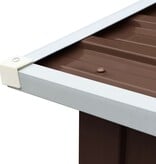 VidaXL Haardhoutschuur 330x92x153 cm gegalvaniseerd staal bruin