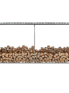 VidaXL Haardhoutschuur 330x92x153 cm gegalvaniseerd staal groen