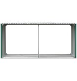 VidaXL Haardhoutschuur 330x92x153 cm gegalvaniseerd staal groen