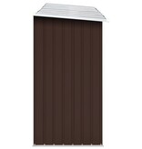 VidaXL Haardhoutschuur 330x84x152 cm gegalvaniseerd staal bruin