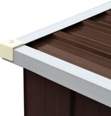 VidaXL Haardhoutschuur 330x84x152 cm gegalvaniseerd staal bruin