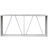 VidaXL Haardhoutschuur 330x84x152 cm gegalvaniseerd staal groen