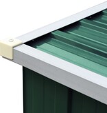 VidaXL Haardhoutschuur 330x84x152 cm gegalvaniseerd staal groen